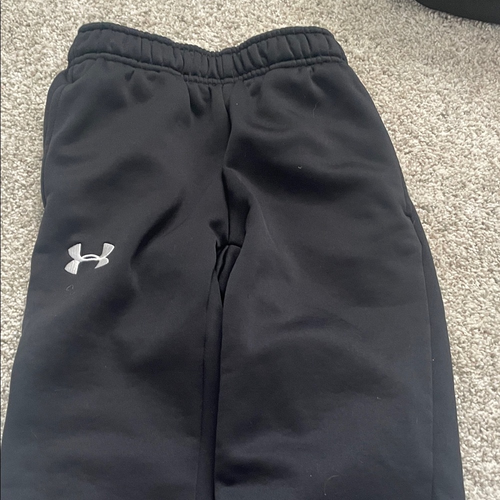 Under Armour Kids Black Sweatpants with Logo